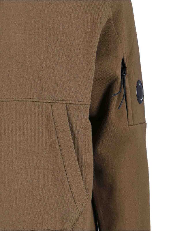 Logo hooded sweatshirt shop online: C.P. COMPANY