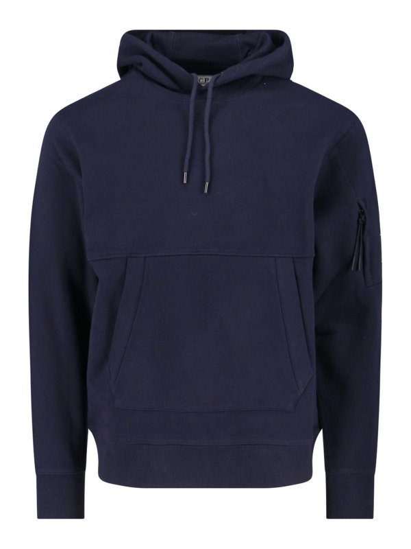 C.P. COMPANY: Sweatshirts & Sweaters - Logo hooded sweatshirt