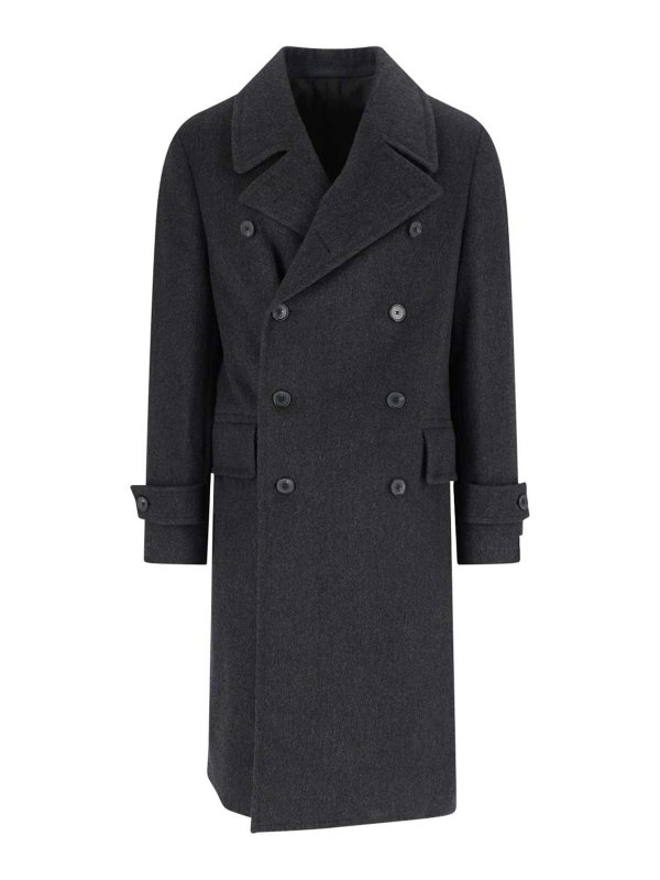 CARUSO: short coats - Double -breasted coat in wool