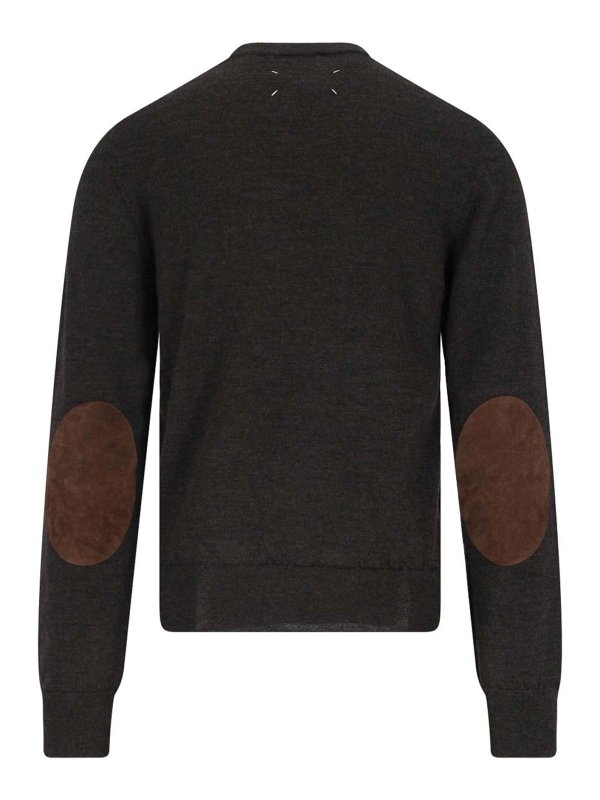 Maison Margiela: U-Boot-Ausschnitt online - U-Boot-Pullover - Braun