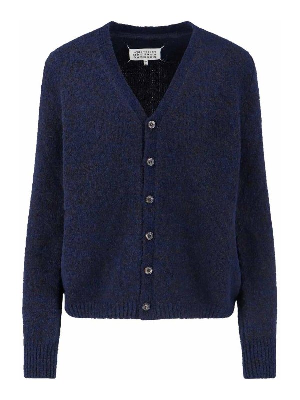 Maison Margiela: cardigans - Cardigan In Misto Lana