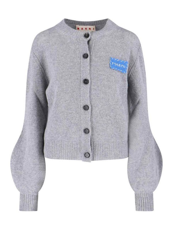 Marni: Cárdigans - Cárdigan - Gris