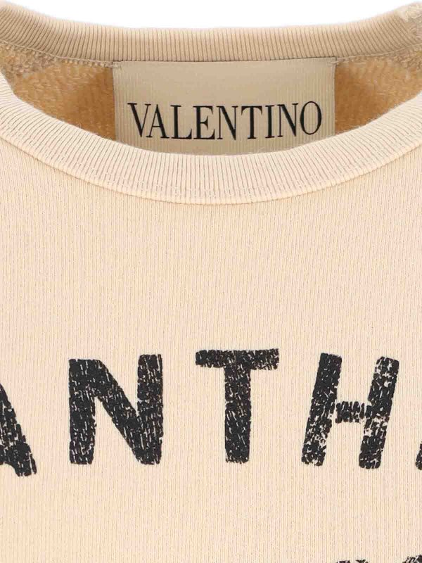 The Best Shops VALENTINO: Sweatshirts & Sweaters - Logo crewshot sweatshirt