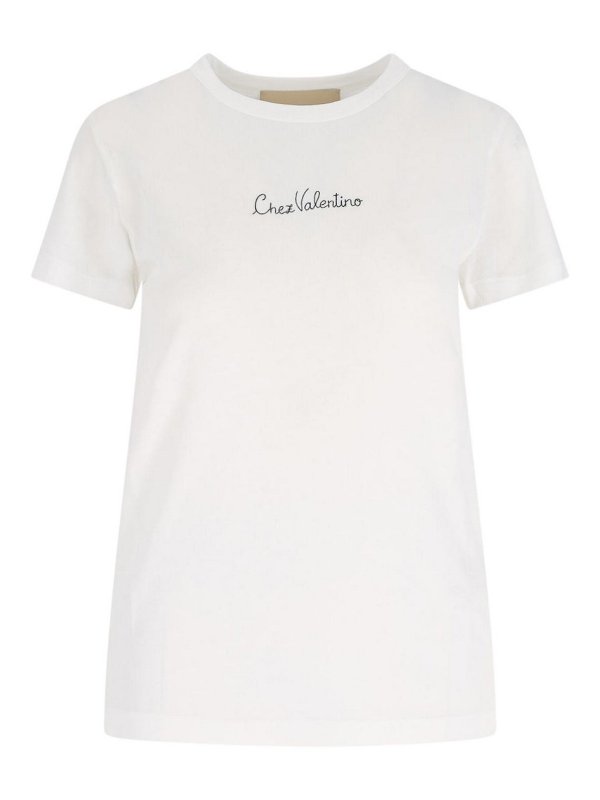 VALENTINO: T-shirts - T-Shirt - Blanc
