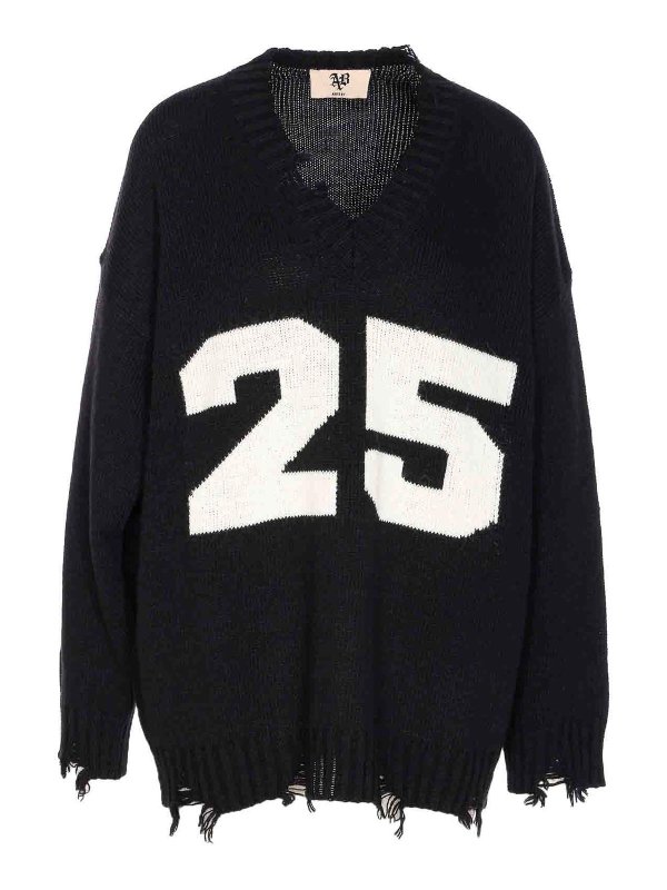 ANIYE BY: crew necks - Black College Sweater