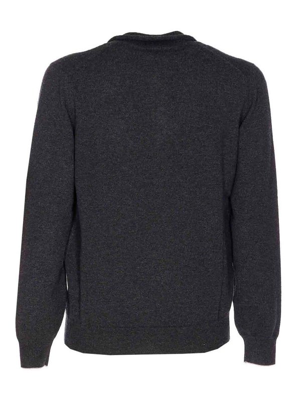BRUNELLO CUCINELLI: Suéteres con cuello pico online - Suéter Cuello Redondo - Gris