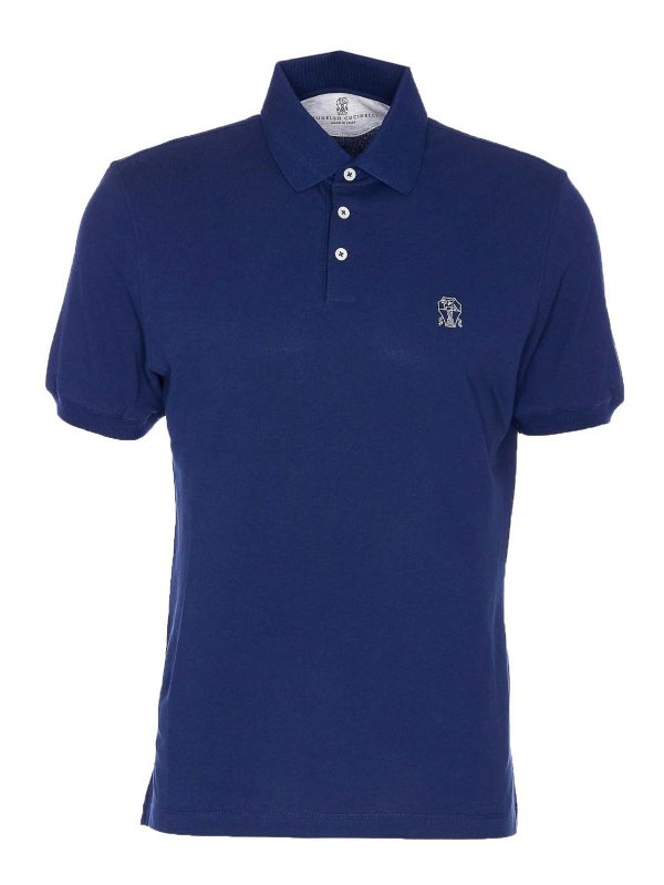 BRUNELLO CUCINELLI: Poloshirts - Poloshirt - Blau