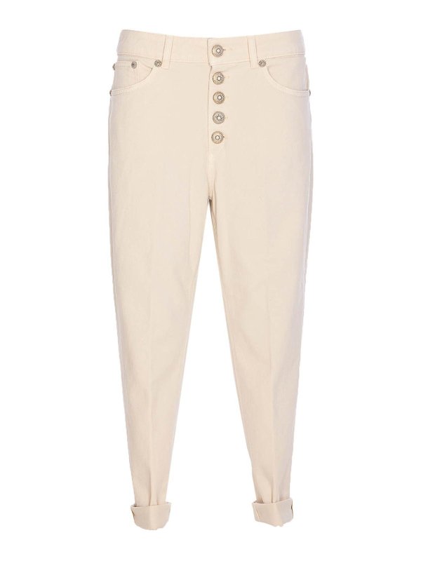 DONDUP: ブーツカットジーンズ - ブーツカットジーンズ - ベージュ