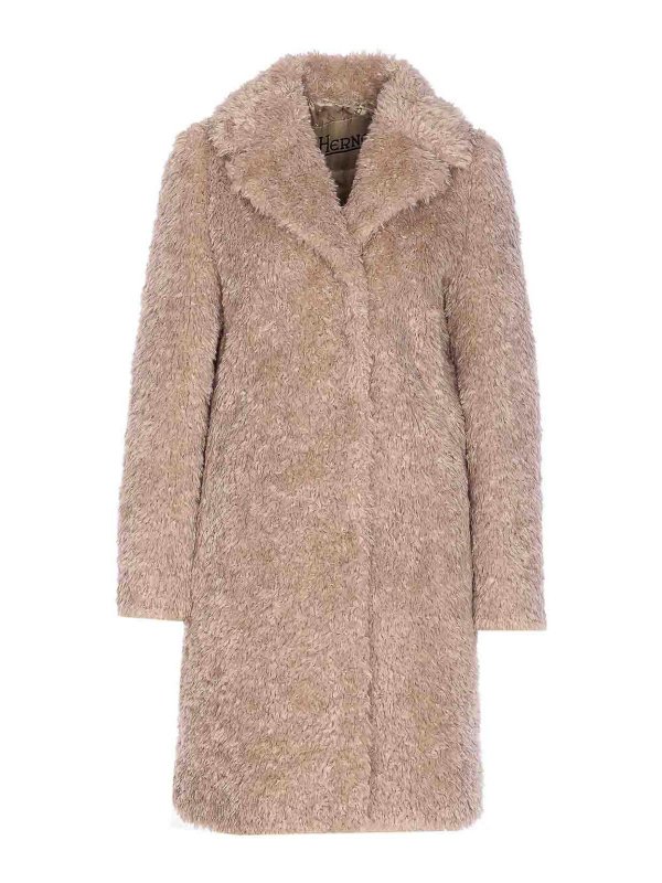 HERNO: cappotti corti - Coat morbido beige