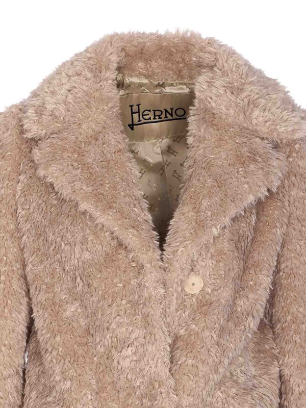 Coat morbido beige shop online: HERNO