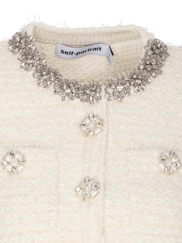Cardigan - Weiß shop online: Self Portrait