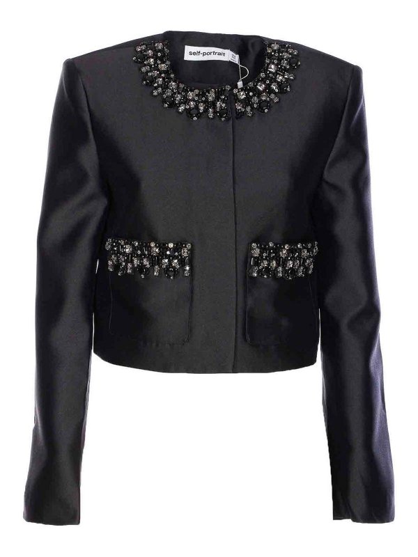 Self Portrait: Chaquetas casual - Chaqueta Casual - Negro