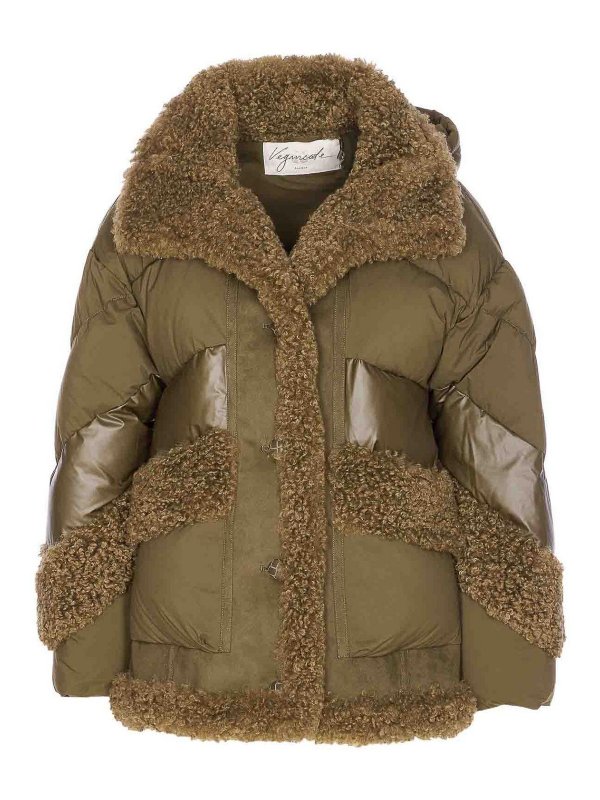 VEGANCODE: casual jackets - Green Down Jacket