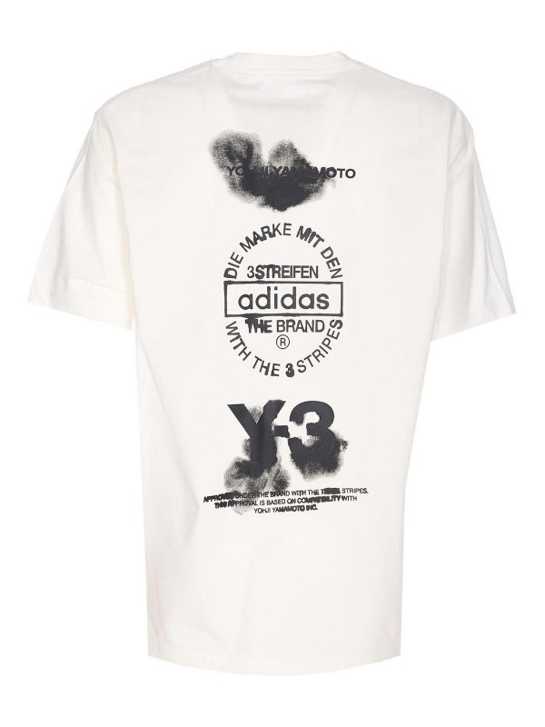 Y-3: t-shirts online - White Graphic Short T-Shirt