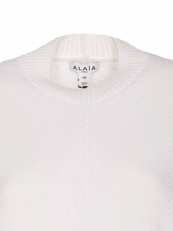 Maglione di batwing bianco shop online: Alaïa