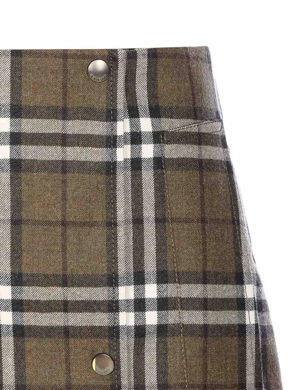 Jupe Midi - Vert shop online: BURBERRY