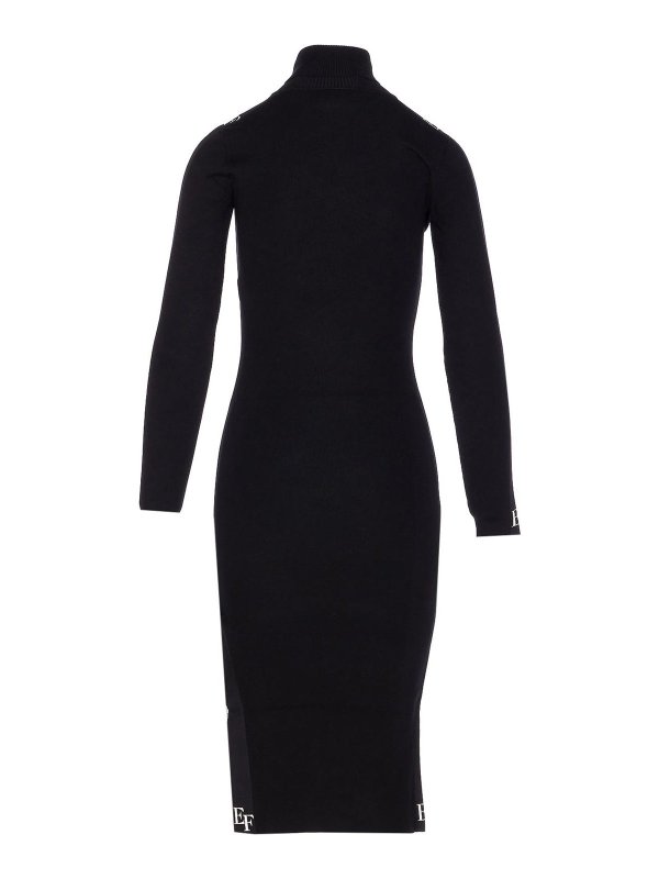 ELISABETTA FRANCHI: knee length dresses online - Black And White Dress