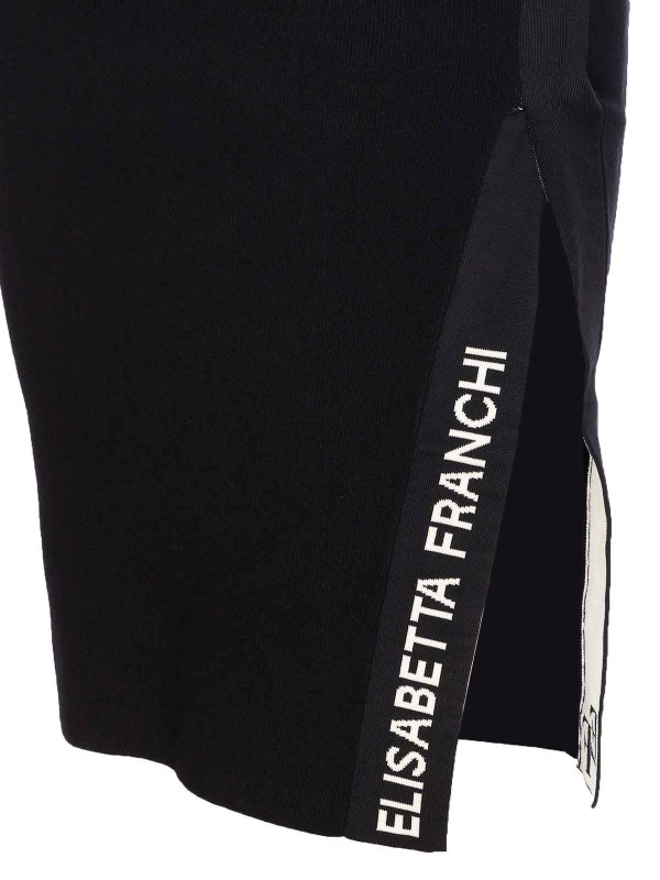 The Best Shops ELISABETTA FRANCHI: knee length dresses - Black And White Dress