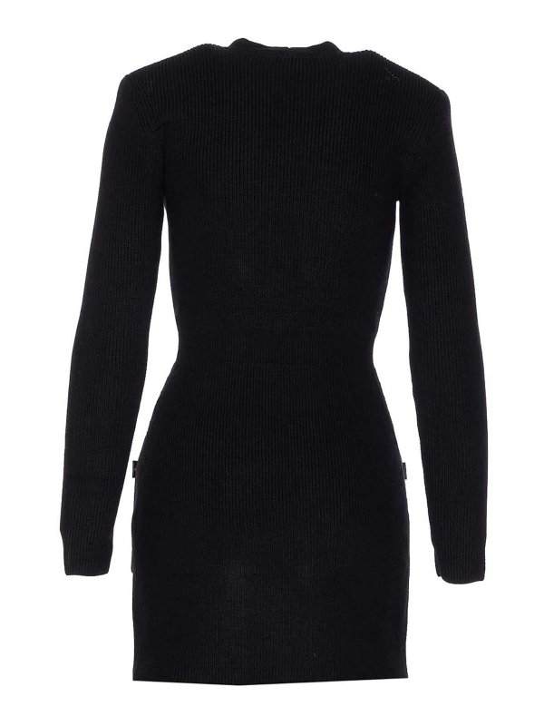 ELISABETTA FRANCHI: short dresses online - Black Knit Dress