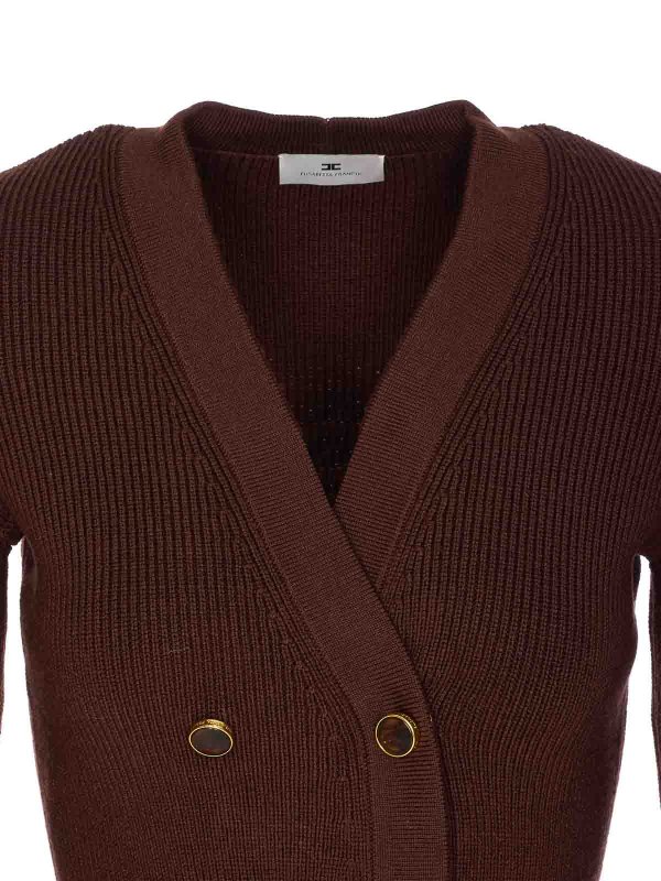 Brown Knit Dress shop online: ELISABETTA FRANCHI