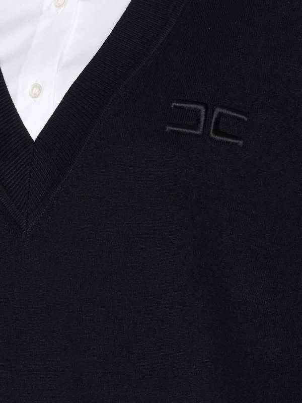 The Best Shops ELISABETTA FRANCHI: short dresses - Black And White Dress