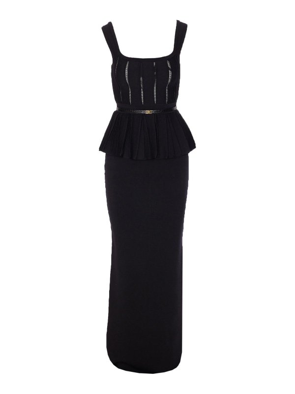 ELISABETTA FRANCHI: Maxi robe - Maxi Robe - Noir