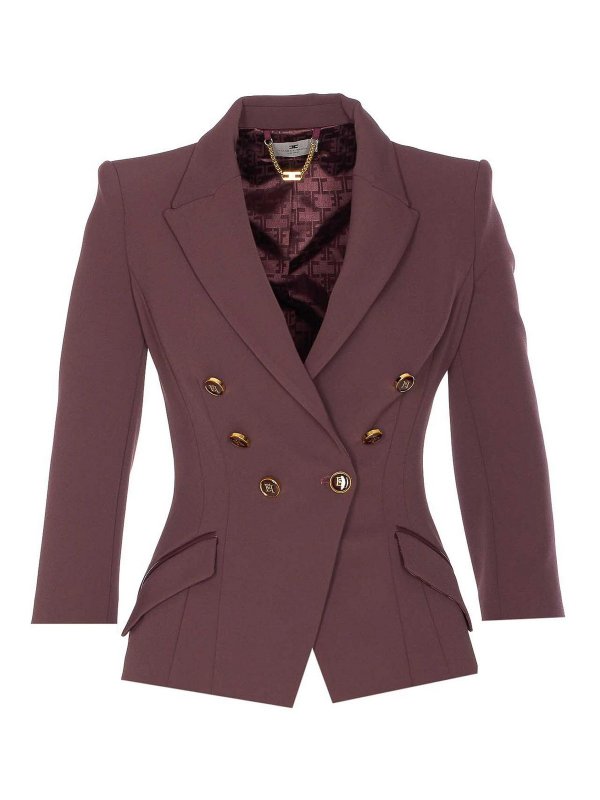 ELISABETTA FRANCHI: casual jackets - Bordeaux Jacket