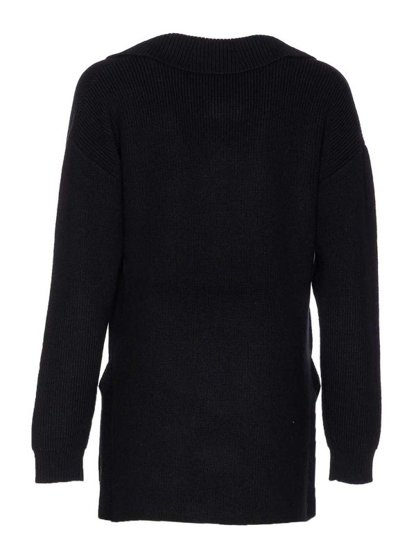 ELISABETTA FRANCHI: crew necks online - Black Sweater