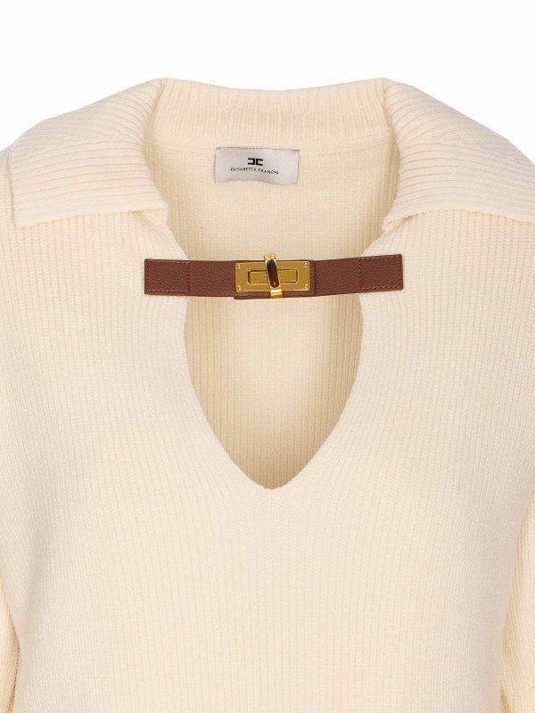 Maglione bianco a maglia shop online: ELISABETTA FRANCHI