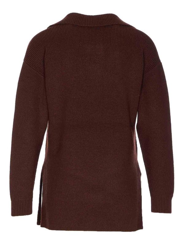 ELISABETTA FRANCHI: Pull col rond online - Pull Col Rond - Marron