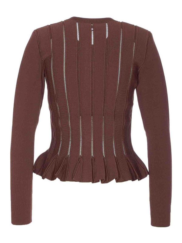 ELISABETTA FRANCHI: Pull col rond online - Pull Col Rond - Marron