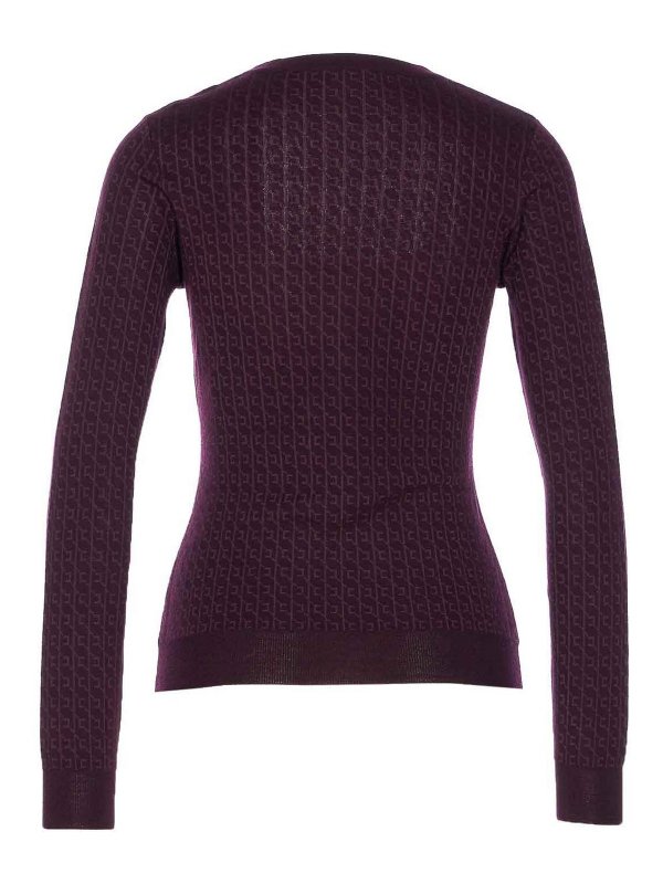 ELISABETTA FRANCHI: crew necks online - Bordeaux Sweater