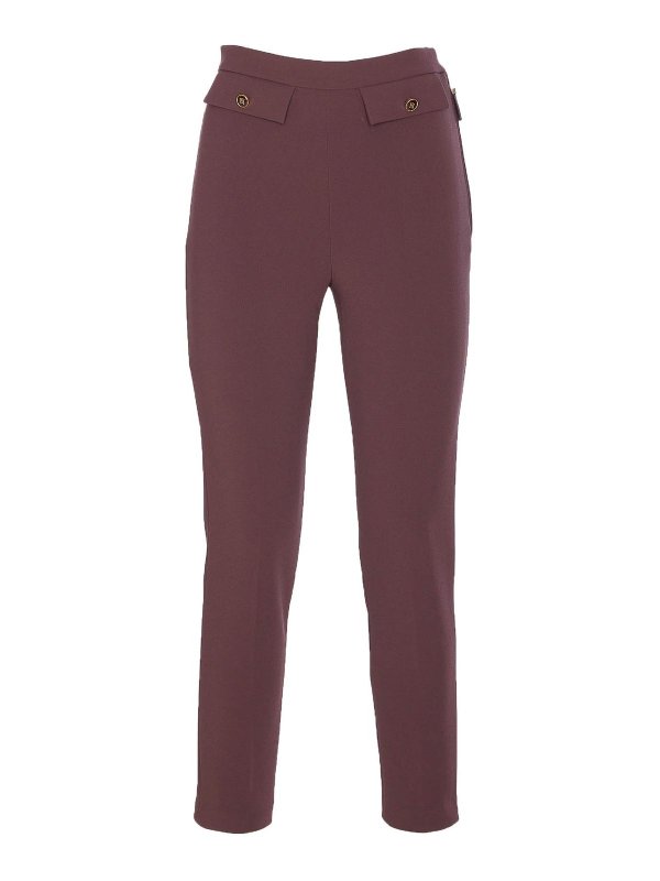 ELISABETTA FRANCHI: Pantalons casual - Pantalons Décontractés - Rouge