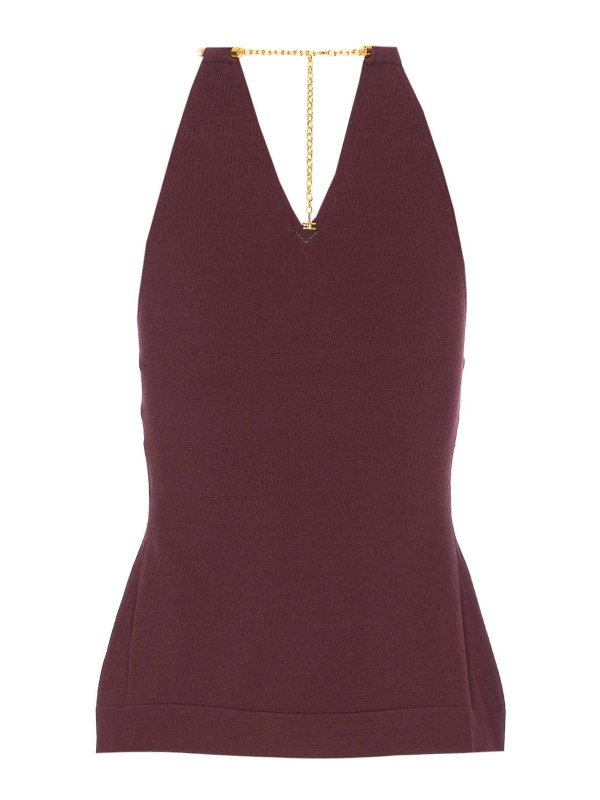 ELISABETTA FRANCHI: Tops & Tank tops online - Bordeaux Top