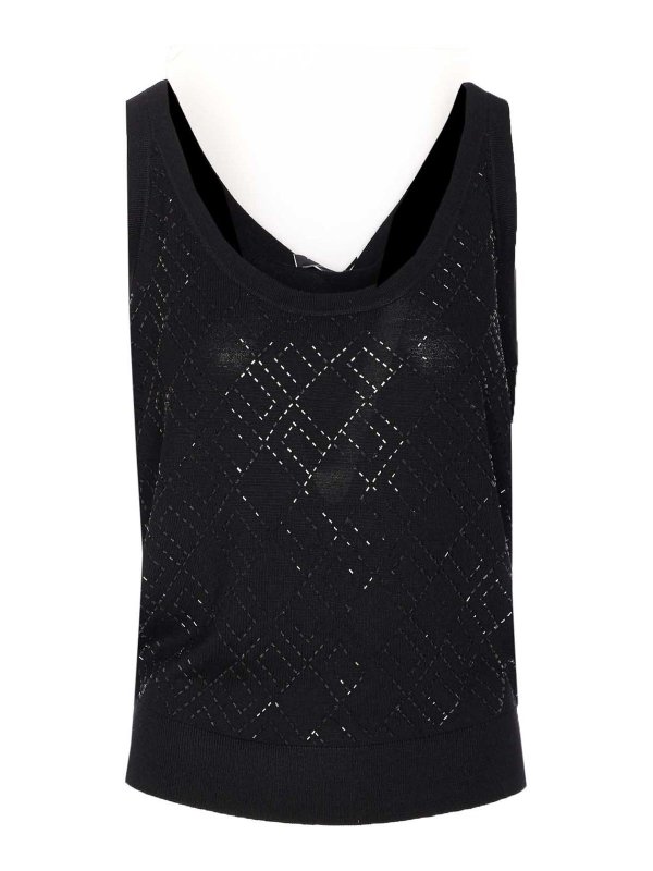 ELISABETTA FRANCHI: Tops & Tank tops - Blue Top