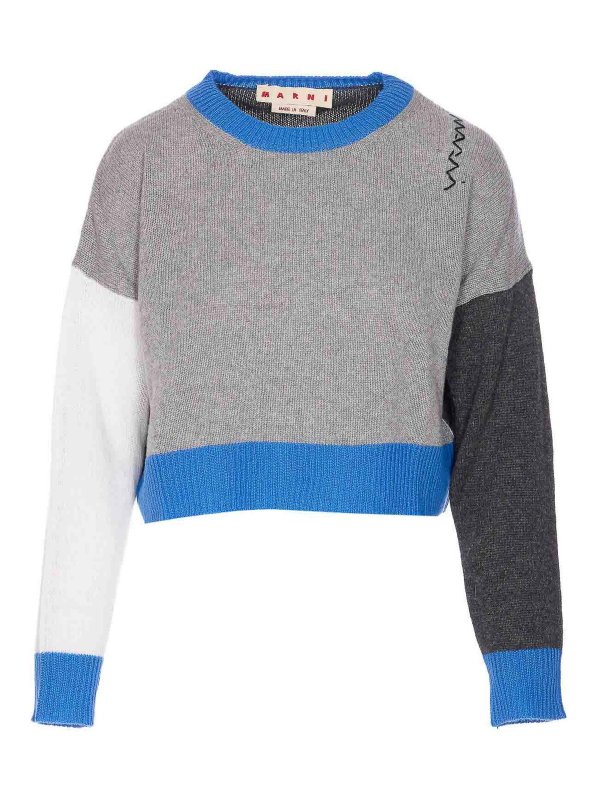 Marni: Pull col rond - Pull Col Rond - Gris