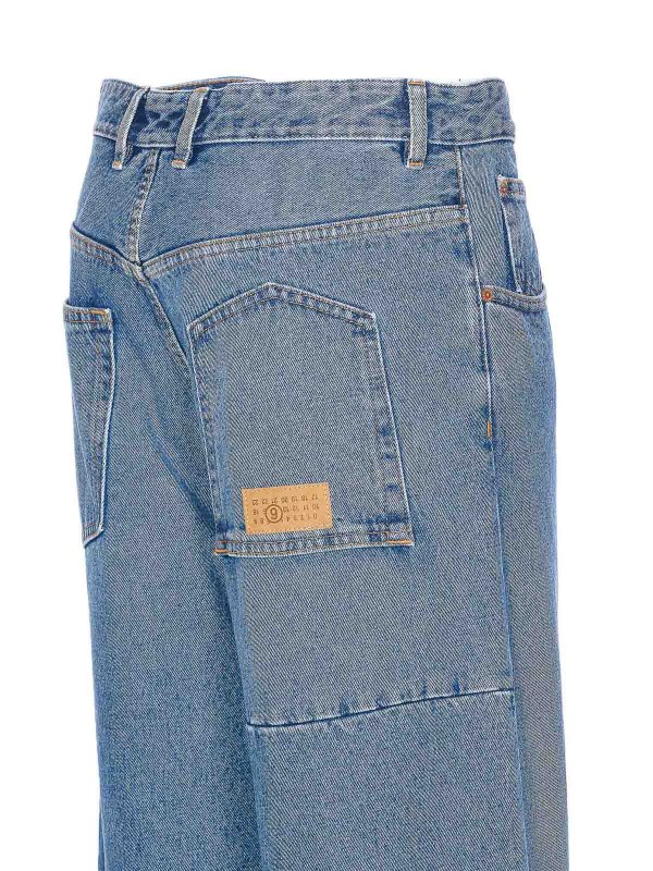 The Best Shops MM6 MAISON MARGIELA: bootcut jeans - Denim Jeans