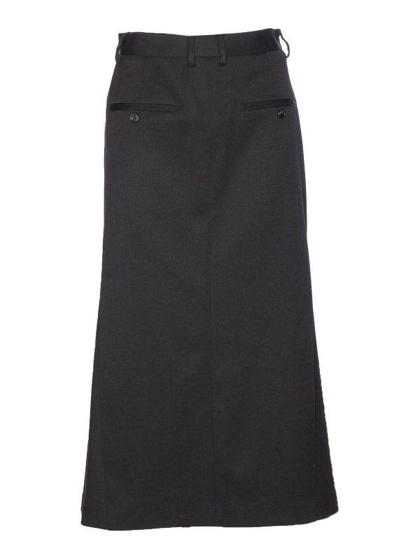 MM6 MAISON MARGIELA: Knielange und Midi Röcke - Midirock - Schwarz