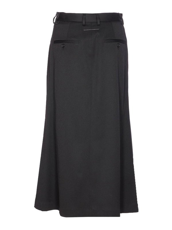 MM6 MAISON MARGIELA: Knielange und Midi Röcke online - Midirock - Schwarz
