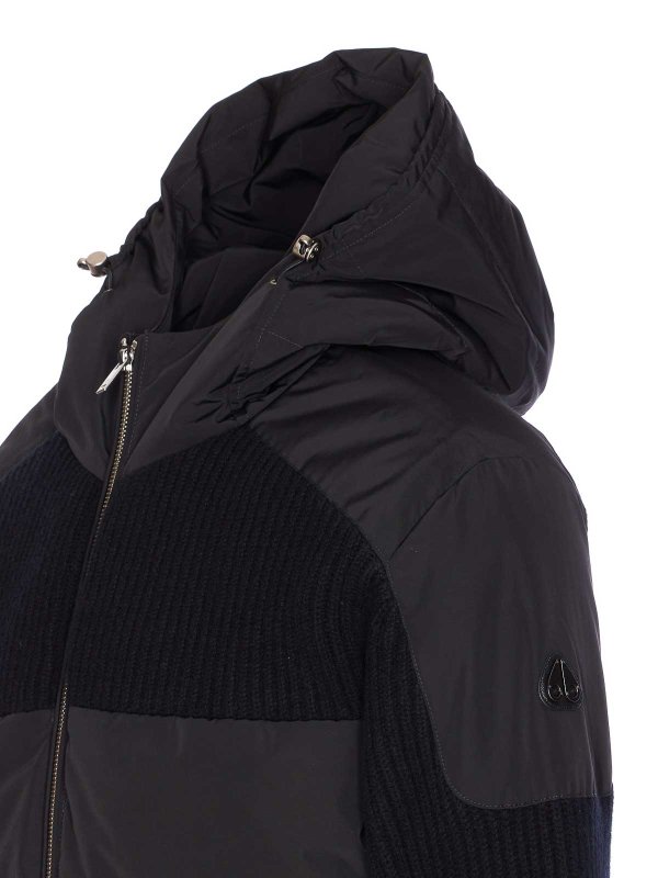 The Best Shops MOOSE KNUCKLES: casual jackets - Black Glenvale Knit Hybrid Jacket