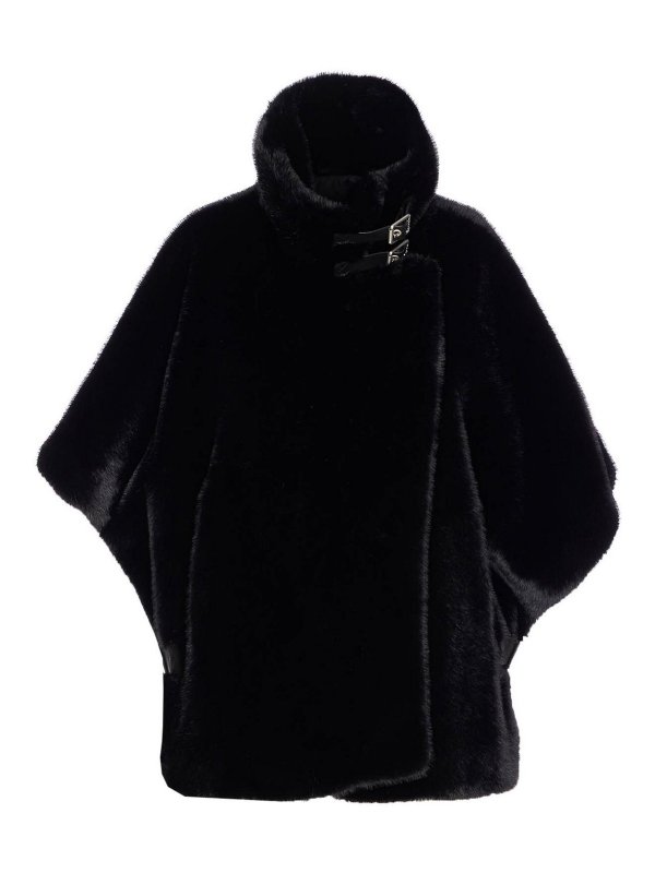 Pinko: Capes &  Ponchos - Black bedside table Cape