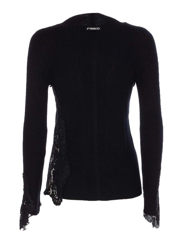 Pinko: Suéteres con cuello pico online - Suéter Cuello Redondo - Negro