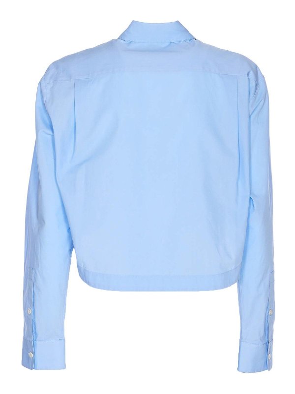 Pinko: shirts online - Light Blue Caffelatte Shirt