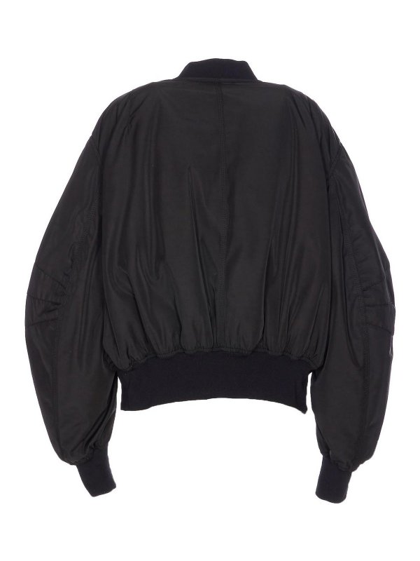 The Attico: bombers online - Black Bomber With Frontal Zip Closure
