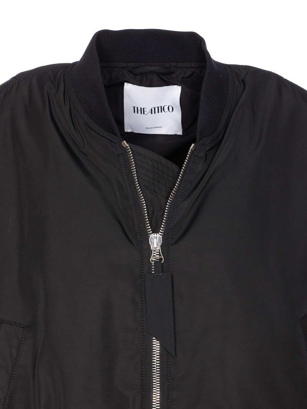Black Bomber With Frontal Zip Closure shop online: The Attico