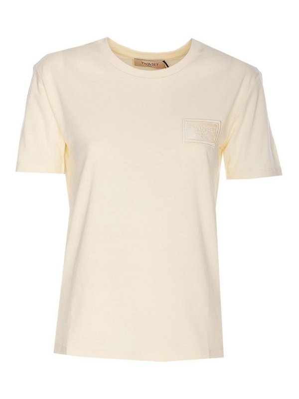 TWINSET: T-shirts - T-Shirt - Weiß