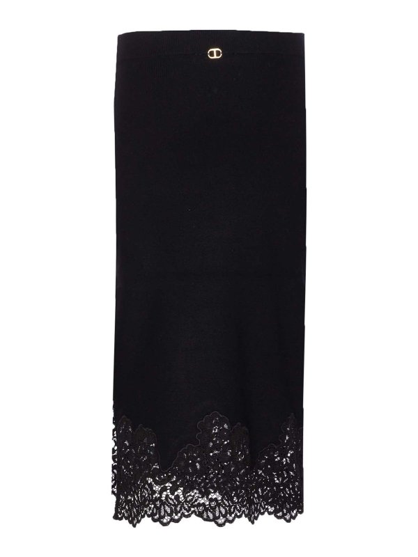 TWINSET: ニーレングススカート＆ミディ丈 online - 膝丈/ミディスカート - 黒