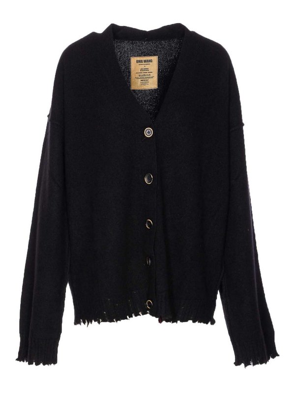 UMA WANG: cardigans - Black Over Cardigan