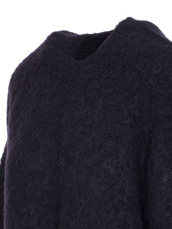 The Best Shops UMA WANG: Suéteres con cuello pico - Suéter Cuello Redondo - Azul