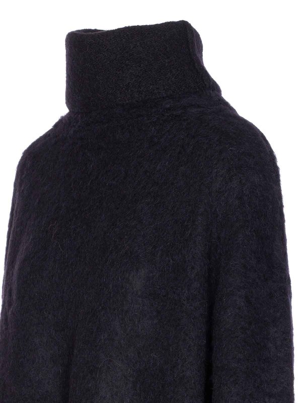 The Best Shops UMA WANG: crew necks - Black High Neck Sweater